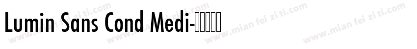 Lumin Sans Cond Medi字体转换